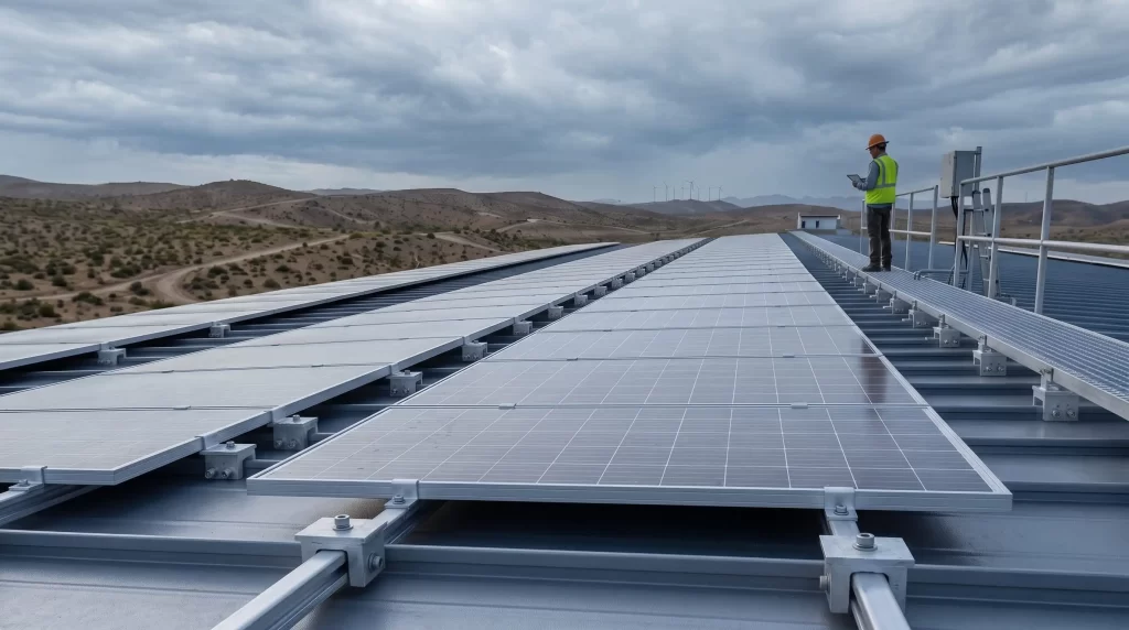 Paneles solares en días nublados y días lluviosos